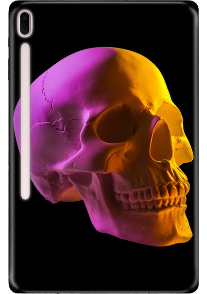 Samsung Galaxy Tab S7-Fe Lte SM-T737 Kılıf Tablet Için Desenli Silikon Kapak - Iskelet-Konsept