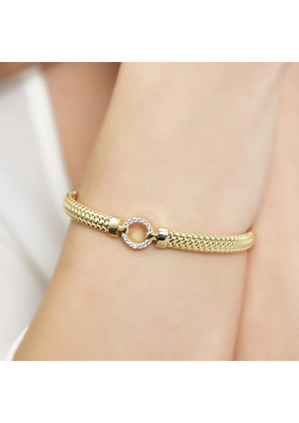 14 Ayar Altın Taşlı Tokalı Kelepçe Bilezik fiyatları