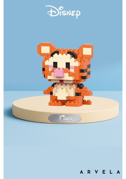 Bricks Mini Blocks Tiger Figürü Winnie The Pooh – Koleksiyonluk Dekoratif Yapım Oyuncağı