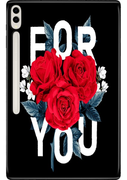 Samsung Galaxy Tab S8 Ultra SM-X900 14.6" Kılıf Tablet Için Desenli Silikon Kapak - For You