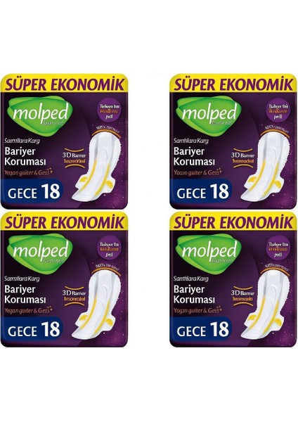 Supernight Süper Ekonomik Süper Gece 18'li X4 Adet