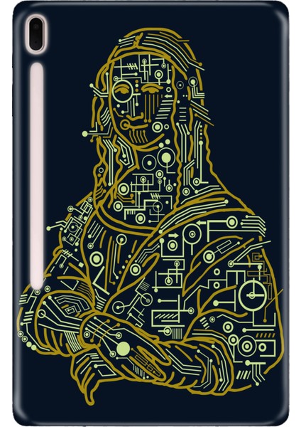 Samsung Galaxy Tab S7-Fe Lte SM-T737 Kılıf Tablet Için Desenli Silikon Kapak - Digitalmona