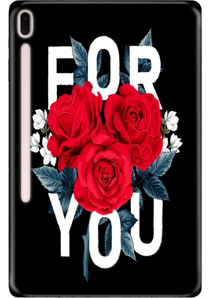 Samsung Galaxy Tab S7-Fe Lte SM-T737 Kılıf Tablet Için Desenli Silikon Kapak - For You