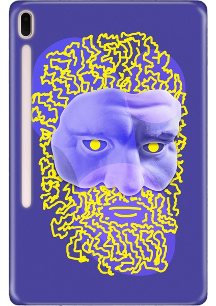 Samsung Galaxy Tab S7-Fe Lte SM-T737 Kılıf Tablet Için Desenli Silikon Kapak - Human