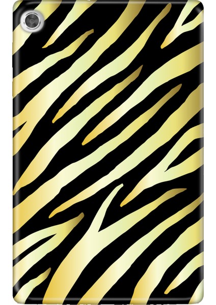 Lenovo M10+ Plus TB-X606F Kılıf Tablet Için Desenli Silikon Kapak - Gold Kaplan