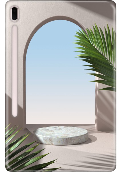 Samsung Galaxy Tab S7-Fe Lte SM-T737 Kılıf Tablet Için Desenli Silikon Kapak - Sunlight