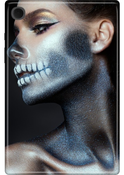 Samsung Galaxy Tab A8 10.5" SM-X200 Kılıf Tablet Için Desenli Silikon Kapak - Zombi Kadın