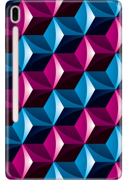 Samsung Galaxy Tab S7-Fe Lte SM-T737 Kılıf Tablet Için Desenli Silikon Kapak - Grafik