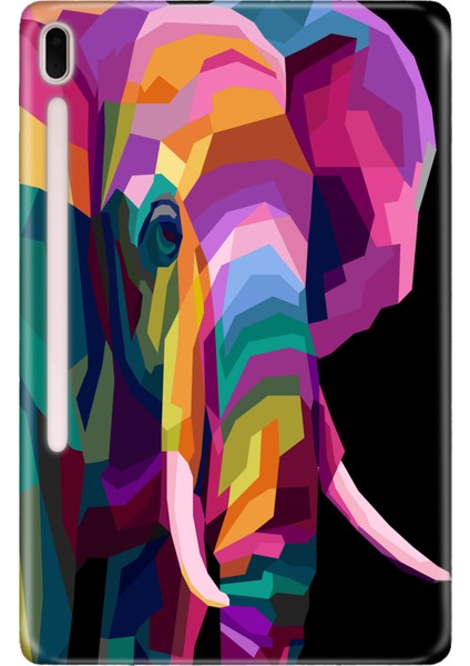 Samsung Galaxy Tab S7-Fe Lte SM-T737 Kılıf Tablet Için Desenli Silikon Kapak - Prizmafil