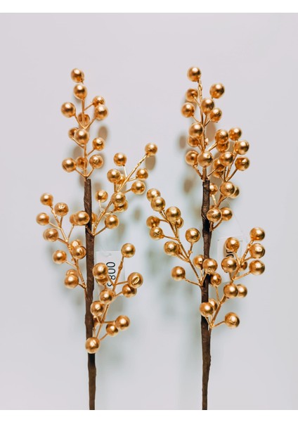 Yapay Dal Kokina 2 Adet 50 cm Gold Rengi Küçük Boy(4 Kafalı) Yeni Yıl Yılbaşı fiyatları