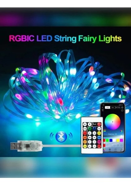 10 Metre Smart LED Kumandalı Yeni Nesil Sese Duyarlı Bluetoothlu -Usb Girişli Kumandalı