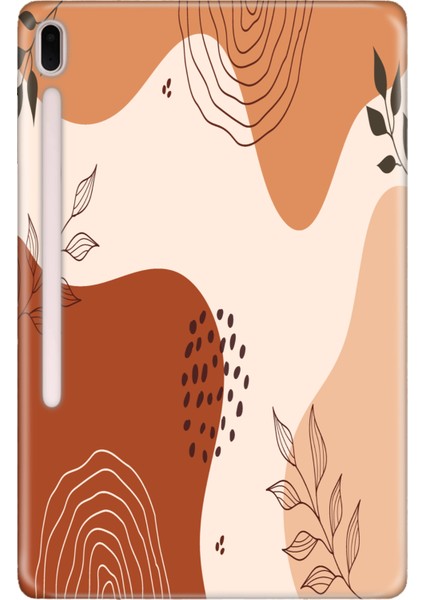 Samsung Galaxy Tab S7-Fe Lte SM-T737 Kılıf Tablet Için Desenli Silikon Kapak - Minimalist