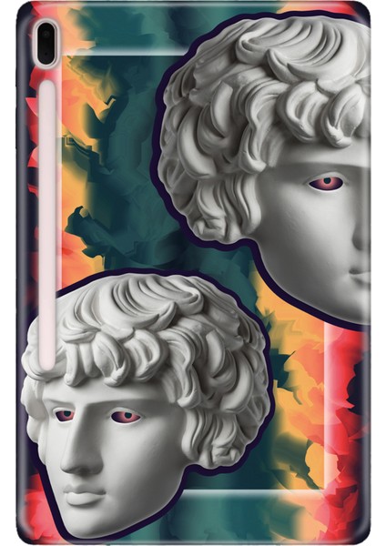 Samsung Galaxy Tab S7-Fe Lte SM-T737 Kılıf Tablet Için Desenli Silikon Kapak - Punkhuman