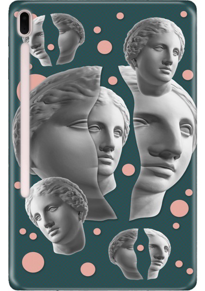 Samsung Galaxy Tab S7-Fe Lte SM-T737 Kılıf Tablet Için Desenli Silikon Kapak - Art Poster