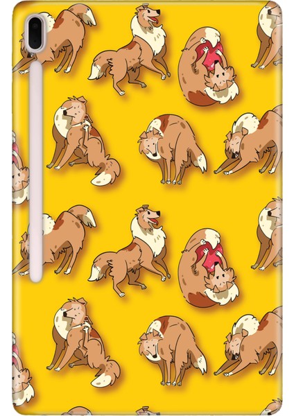 Samsung Galaxy Tab S7-Fe Lte SM-T737 Kılıf Tablet Için Desenli Silikon Kapak - Lessie