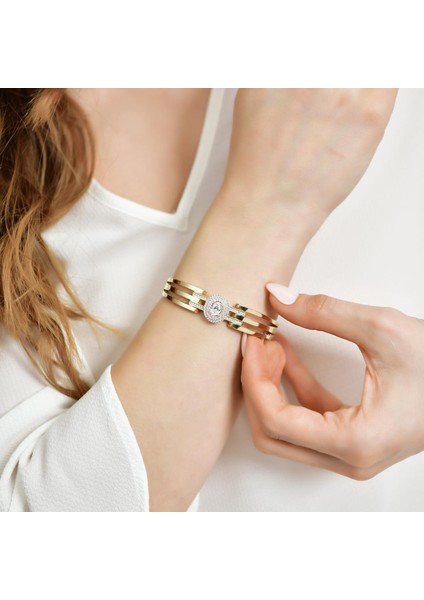 14 Ayar Altın Baget Kelepçe Bilezik