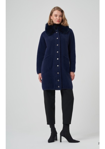 7011 Kürk Yaka Angora Kaban