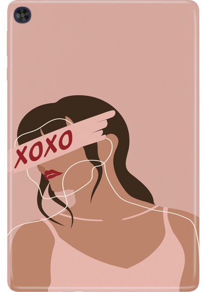 Huawei Matepad T10S-4 10.1" Kılıf Tablet Için Desenli Silikon Kapak - Xoxo