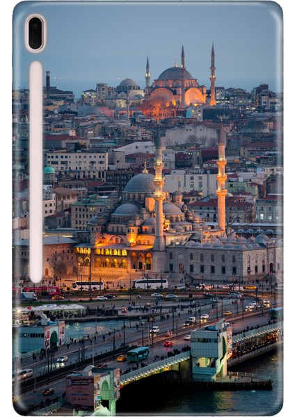 Samsung Galaxy Tab S7-Fe Lte SM-T737 Kılıf Tablet Için Desenli Silikon Kapak - Galata