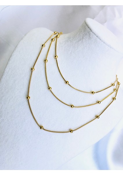 Üçlü Toplu Çelik Kolye fırsatları