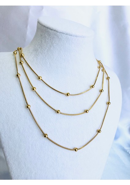 Üçlü Toplu Çelik Kolye indirimleri