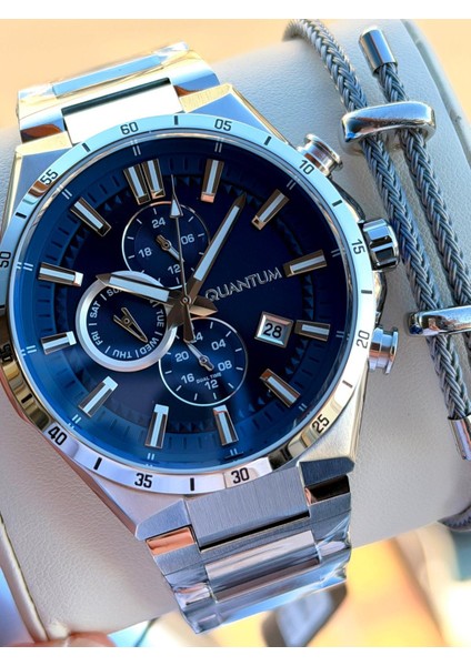 Çelik Kordon Italyan Bileklikli 10 Atm Suya Dayanıklı 2 Yıl Garantili Erkek Kol Saati EQ.360