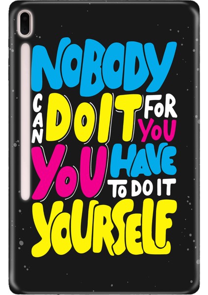 Samsung Galaxy Tab S7-Fe Lte SM-T737 Kılıf Tablet Için Desenli Silikon Kapak - Kendin Yapmalısın