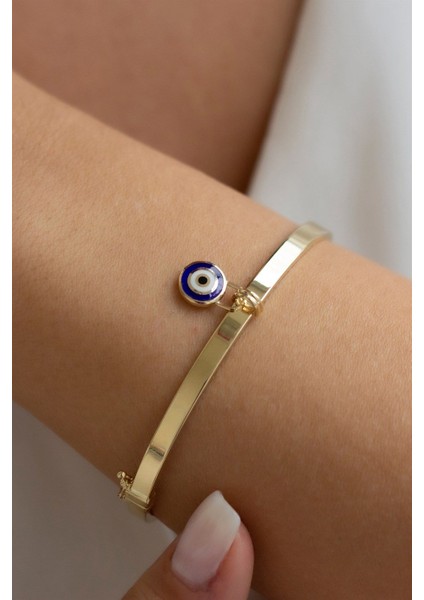 Altın Mineli Çift Taraf Nazar Bilezik