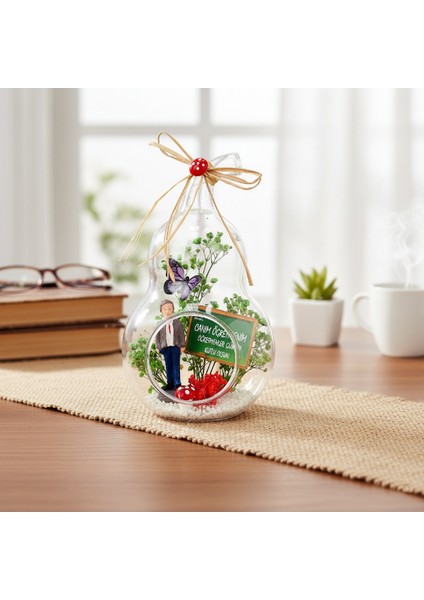 Mini Armut Teraryum - Öğretmenler Günü Hediyesi modelleri