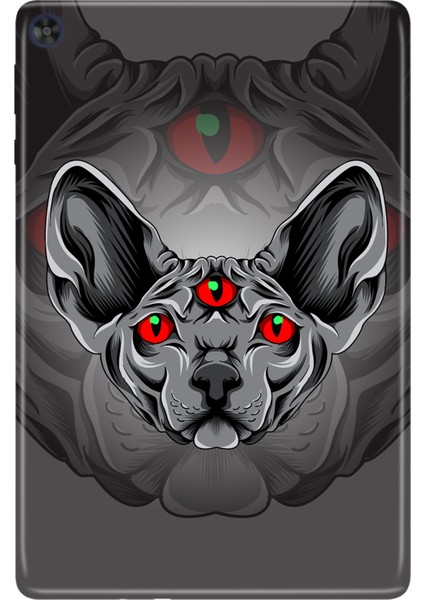 Huawei Matepad T10S-4 10.1" Kılıf Tablet Için Desenli Silikon Kapak - Sphynx