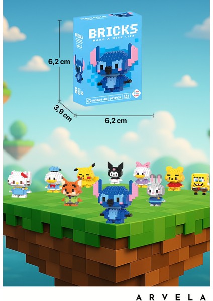 Bricks Looney Tunes Steve Mini Blocks Figür – Dekoratif Lego Stil Koleksiyon Figürü modelleri