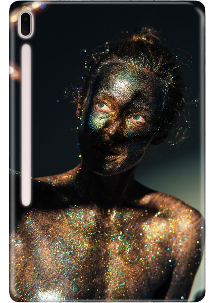 Samsung Galaxy Tab S7-Fe Lte SM-T737 Kılıf Tablet Için Desenli Silikon Kapak - Sim Tema