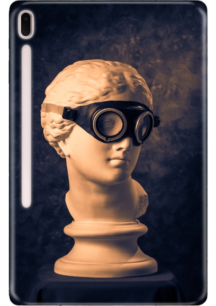 Samsung Galaxy Tab S7-Fe Lte SM-T737 Kılıf Tablet Için Desenli Silikon Kapak - Heykeltema