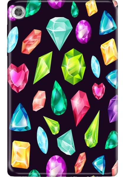 Lenovo Tab M10 TB-X306F Gen.2 Kılıf Tablet Için Desenli Silikon Kapak - Elmaslar