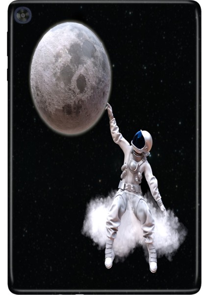 Huawei Matepad T10S-4 10.1" Kılıf Tablet Için Desenli Silikon Kapak - Astronot Stil