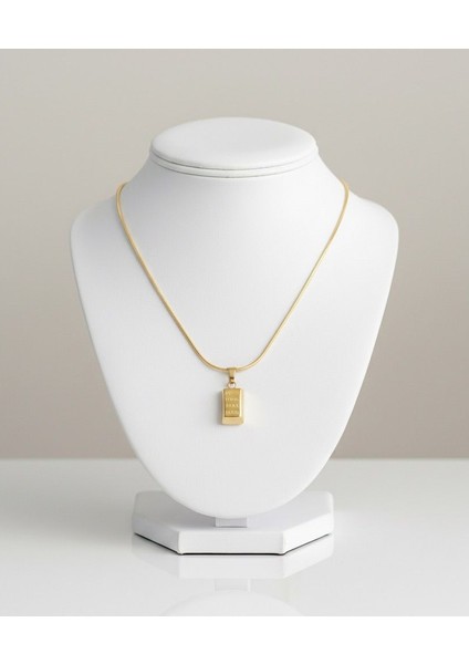 Vip Çelik Külçe Altın Model Kolye Küpe Seti - Kararmaz Gold Takı Kombini fırsatları