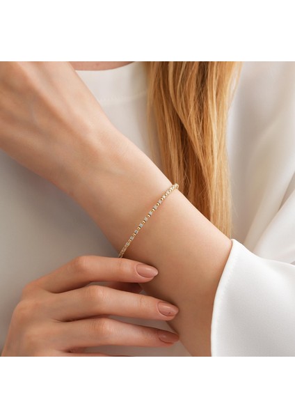 14 Ayar Altın Taş Detaylı Bilezik fiyatları