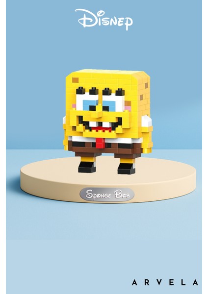 Bricks Süngerbob Mini Blocks Figürü – SpongeBob SquarePants Lisanslı Dekoratif Blok Oyuncak