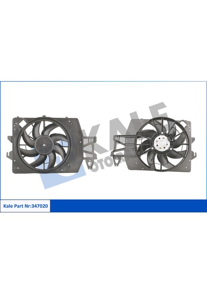 Ford Escort Clx 1996> Fan Motoru Komple (+Ac) | Kale 347020 - 95AB 8C607 Ca