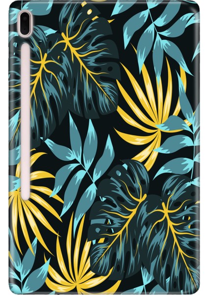 Samsung Galaxy Tab S7-Fe Lte SM-T737 Kılıf Tablet Için Desenli Silikon Kapak - 3D Amazon Orman