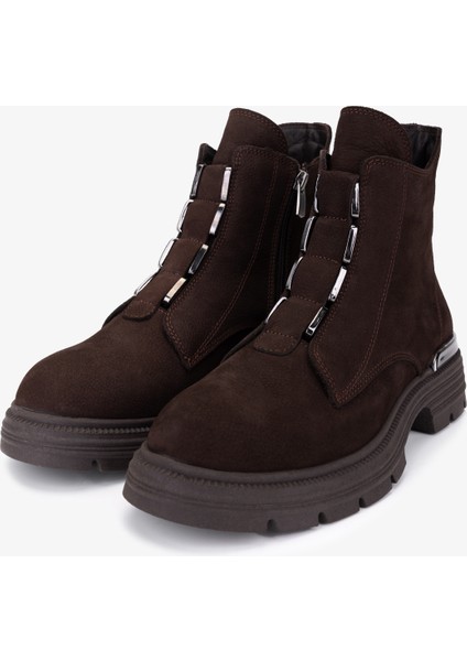 Kadın Hakiki Deri Kahverengi Nubuk Casual Bot 1164 2353524 Bn Bot SK25-26 Kahve Nbk fırsatları