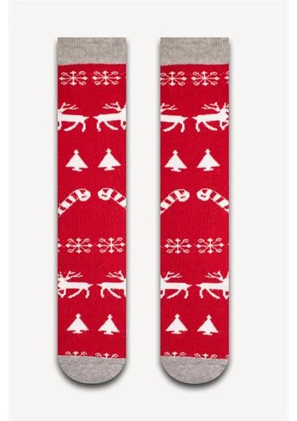 Noel Mini Geyikler Havlu Çorap