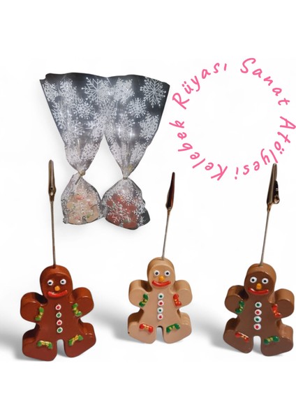 YILBAŞI NOTLUK, Kurabiye Adam Figürlü Notluk , Yılbaşı Hediyelikleri, 1 Adet