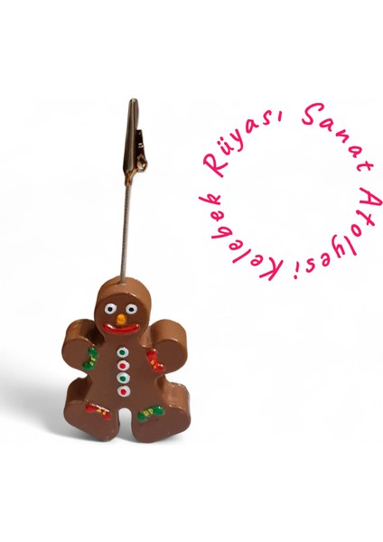 YILBAŞI NOTLUK, Kurabiye Adam Figürlü Notluk , Yılbaşı Hediyelikleri, 1 Adet fırsatları