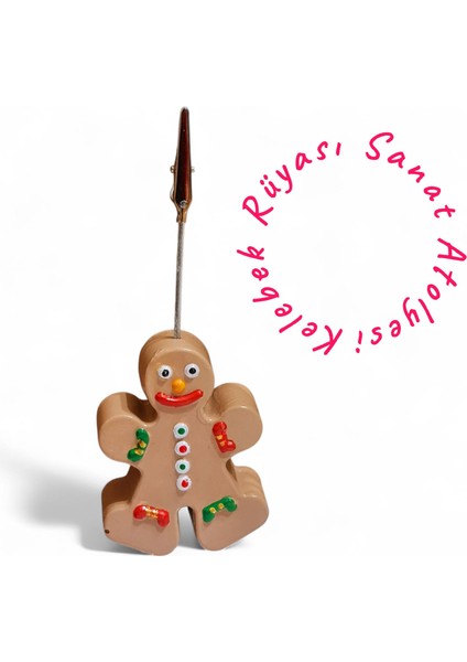 YILBAŞI NOTLUK, Kurabiye Adam Figürlü Notluk , Yılbaşı Hediyelikleri, 1 Adet indirimleri