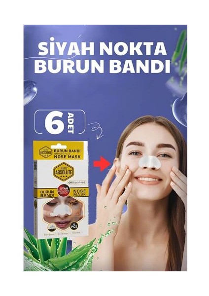 Nano Burun Siyah Nokta Bandı Absolute Professional 6 Adet