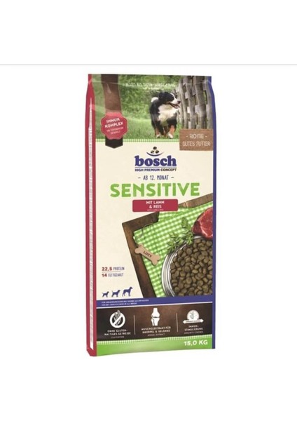 Sensitive Lamb Kuzulu Hassas Köpek Maması 15 kg