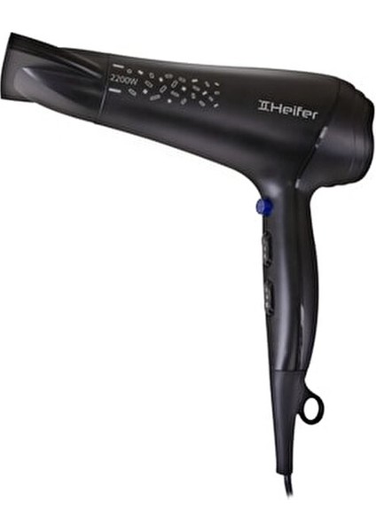 Saç Kurutma Makinesi 2200 W Güçlü Performans 2 Kademeli Hız Ayarı Siyah Renk indirimleri