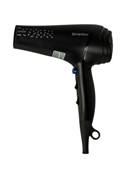 Saç Kurutma Makinesi 2200 W Güçlü Performans 2 Kademeli Hız Ayarı Siyah Renk