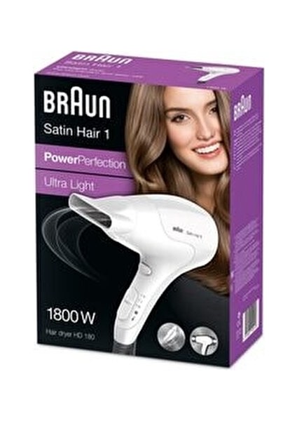 HD180 Saç Kurutma Makinesi 1800 W İyon Teknolojisi ile Soğuk Hava ve 2 Hız Ayarı indirimleri